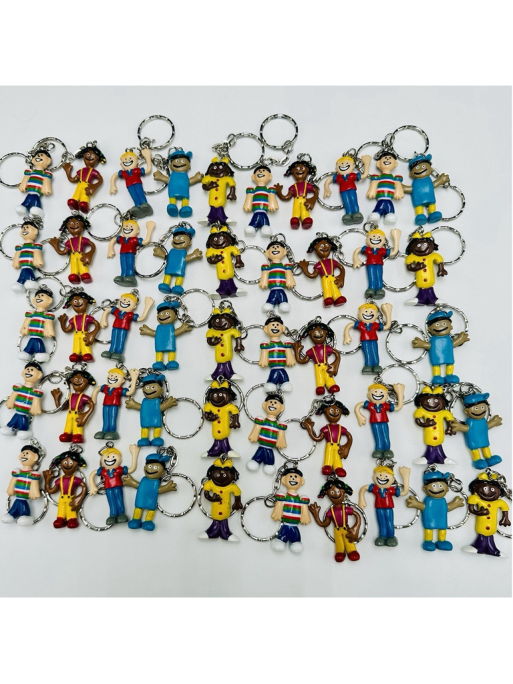 Lot of 48 Lakeshore Learning Community Keychain 1.5" People Figures Kids
